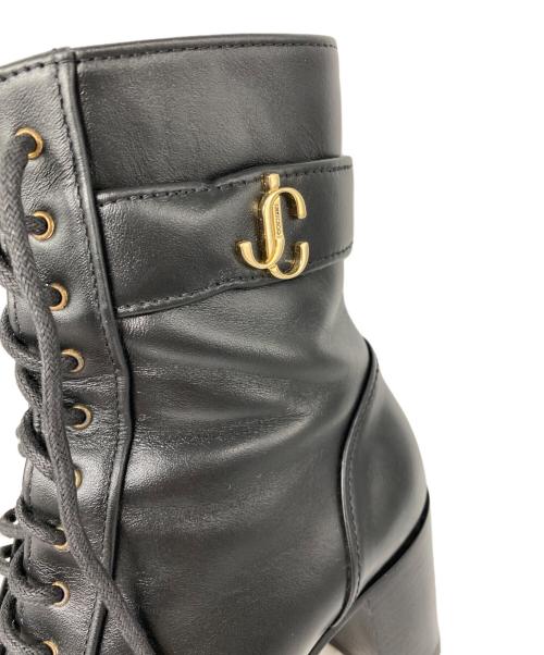 JIMMY CHOO（ジミーチュウ）JIMMY CHOO (ジミーチュウ) CAYO65 レースアップショートブーツ ブラック サイズ:37の古着・服飾アイテム