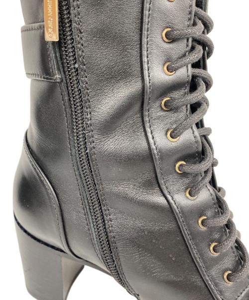JIMMY CHOO（ジミーチュウ）JIMMY CHOO (ジミーチュウ) CAYO65 レースアップショートブーツ ブラック サイズ:37の古着・服飾アイテム