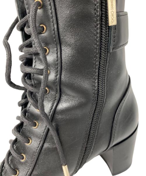 JIMMY CHOO（ジミーチュウ）JIMMY CHOO (ジミーチュウ) CAYO65 レースアップショートブーツ ブラック サイズ:37の古着・服飾アイテム
