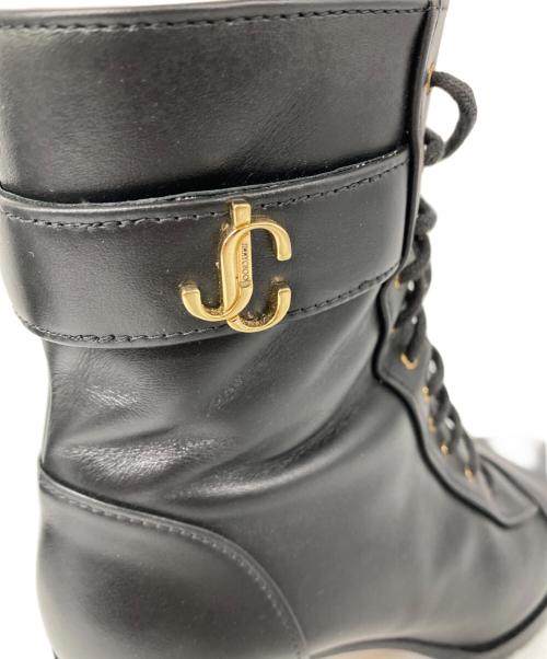 JIMMY CHOO（ジミーチュウ）JIMMY CHOO (ジミーチュウ) CAYO65 レースアップショートブーツ ブラック サイズ:37の古着・服飾アイテム