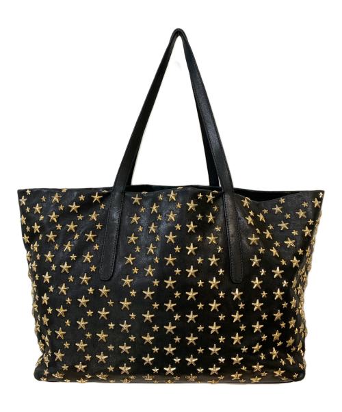 JIMMY CHOO（ジミーチュウ）JIMMY CHOO (ジミーチュウ) SOFIA/M スタースタッズトートバッグ ブラックの古着・服飾アイテム