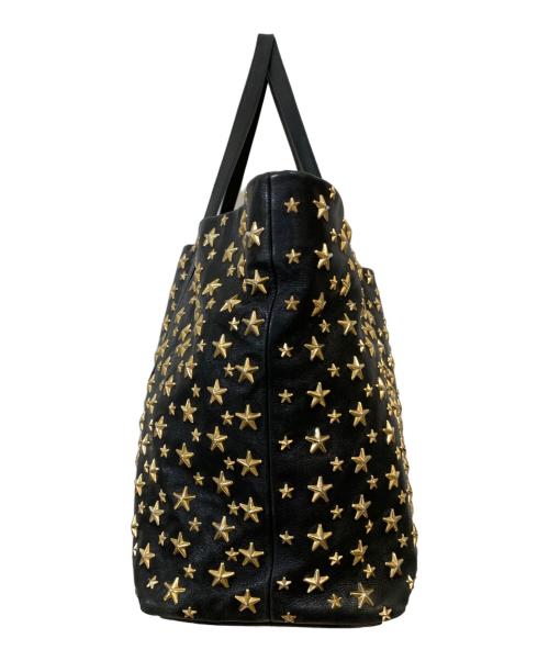 JIMMY CHOO（ジミーチュウ）JIMMY CHOO (ジミーチュウ) SOFIA/M スタースタッズトートバッグ ブラックの古着・服飾アイテム