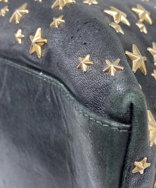 JIMMY CHOO（ジミーチュウ）JIMMY CHOO (ジミーチュウ) SOFIA/M スタースタッズトートバッグ ブラックの古着・服飾アイテム
