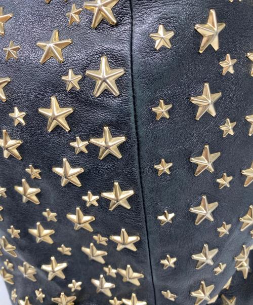 JIMMY CHOO（ジミーチュウ）JIMMY CHOO (ジミーチュウ) SOFIA/M スタースタッズトートバッグ ブラックの古着・服飾アイテム