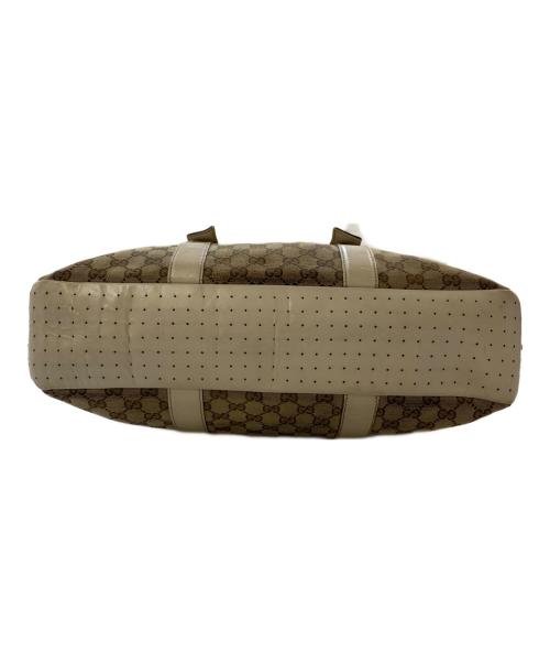 GUCCI（グッチ）GUCCI (グッチ) GGキャンバストートバッグ ブラウンの古着・服飾アイテム