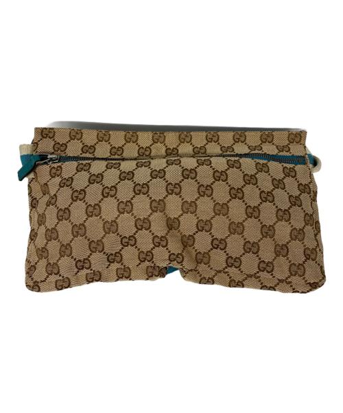 GUCCI（グッチ）GUCCI (グッチ) GGキャンバス ウエストバッグ ブラウンの古着・服飾アイテム