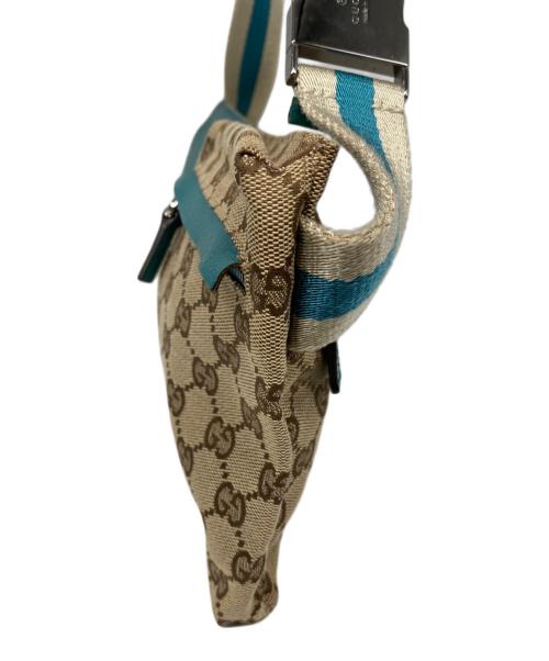 GUCCI（グッチ）GUCCI (グッチ) GGキャンバス ウエストバッグ ブラウンの古着・服飾アイテム