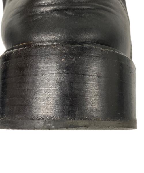 CHANEL（シャネル）CHANEL (シャネル) ココマーク マーティン レースアップショートブーツ ブラック サイズ:36 1/2の古着・服飾アイテム
