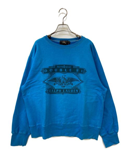 RRL（ダブルアールエル）RRL (ダブルアールエル) Eagle Print Sweat ブルー サイズ:Lの古着・服飾アイテム
