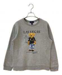 POLO RALPH LAUREN（ポロ・ラルフローレン）の古着「ポロベアプリントスウェット」｜グレー