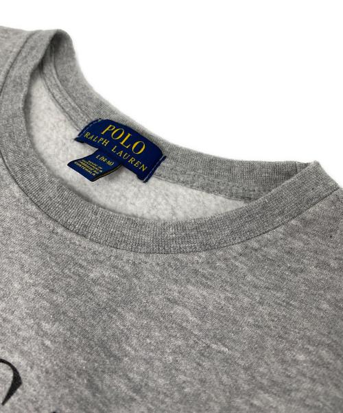 POLO RALPH LAUREN（ポロ・ラルフローレン）POLO RALPH LAUREN (ポロ・ラルフローレン) ポロベアプリントスウェット グレー サイズ:Lの古着・服飾アイテム