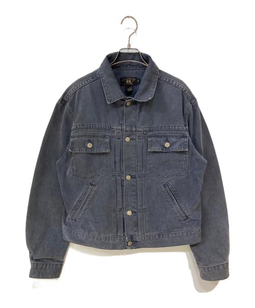 RRL（ダブルアールエル）RRL (ダブルアールエル) 三ツ星 先染め 2nd デニムジャケット ブラック サイズ:Sの古着・服飾アイテム