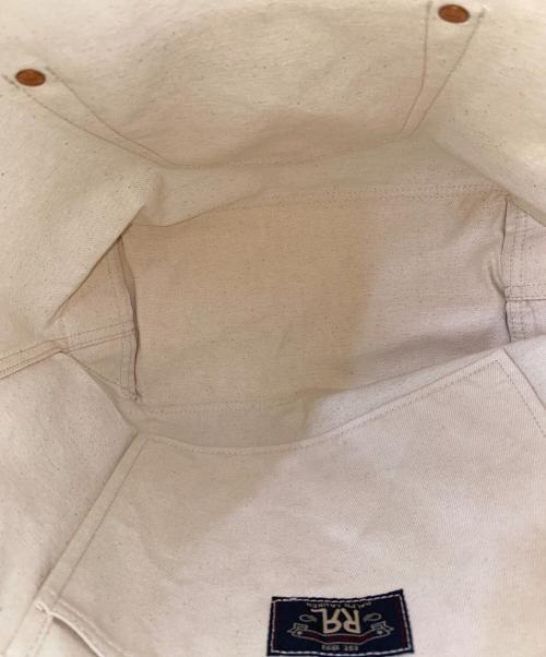 RRL（ダブルアールエル）RRL (ダブルアールエル) レザートリム ツイル トート バッグ ベージュの古着・服飾アイテム