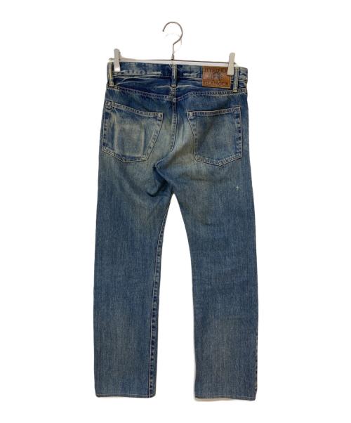 Hysteric Glamour（ヒステリックグラマー）Hysteric Glamour (ヒステリックグラマー) SP加工 小窓リメイク スタッズ セルビッチデニムパンツ インディゴ サイズ:W28の古着・服飾アイテム
