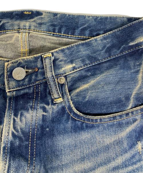 Hysteric Glamour（ヒステリックグラマー）Hysteric Glamour (ヒステリックグラマー) SP加工 小窓リメイク スタッズ セルビッチデニムパンツ インディゴ サイズ:W28の古着・服飾アイテム