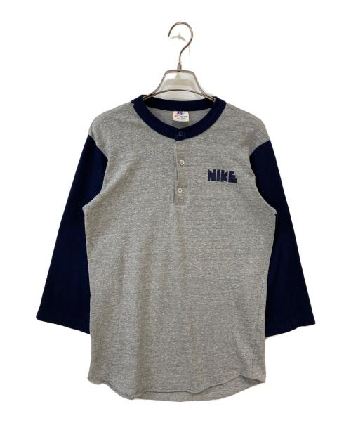 NIKE（ナイキ）NIKE (ナイキ) 70s ヘンリーネックカットソー ブラウン サイズ:Mの古着・服飾アイテム