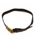 GUCCI (グッチ) インターロッキングベルト ブラウン：7000円