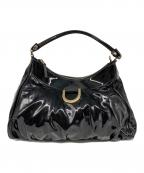 GUCCIグッチ）の古着「アビー エナメルワンショルダーバッグ」｜ブラック