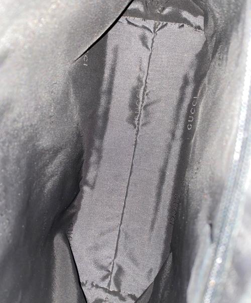 GUCCI（グッチ）GUCCI (グッチ) スウェードバンブーワンショルダーバッグ ブラックの古着・服飾アイテム