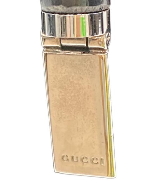 GUCCI（グッチ）GUCCI (グッチ) スウェードバンブーワンショルダーバッグ ブラックの古着・服飾アイテム