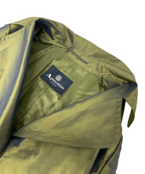 Aquascutum（アクアスキュータム）Aquascutum (アクアスキュータム) シルクトレンチコート タマムシ サイズ:7の古着・服飾アイテム
