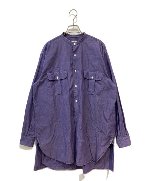 COMOLI（コモリ）COMOLI (コモリ) プルオーバーカーゴシャツ パープル サイズ:3の古着・服飾アイテム