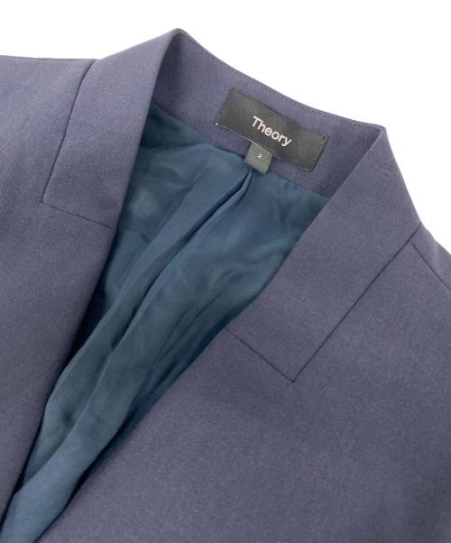 theory（セオリー）theory (セオリー) TAILOR LANAI ノーカラージャケット ネイビー サイズ:2の古着・服飾アイテム