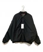 GLIM CLAPグリムクラップ）の古着「Reversible flight jacket -original patterned lining- ＭＡ-１ジャケット」｜ブラック