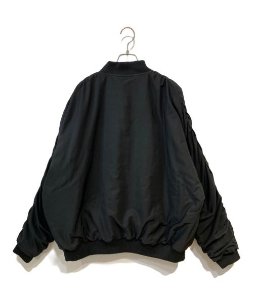 GLIM CLAP（グリムクラップ）GLIM CLAP (グリムクラップ) Reversible flight jacket -original patterned lining- ＭＡ-１ジャケット ブラック サイズ:M 未使用品の古着・服飾アイテム