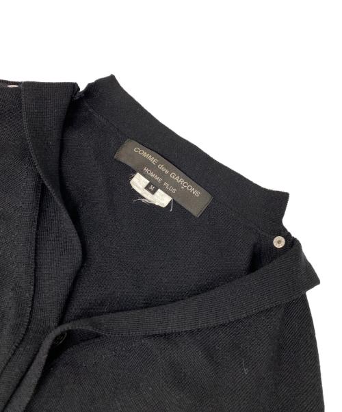 COMME des GARCONS HOMME PLUS（コムデギャルソンオムプリュス）COMME des GARCONS HOMME PLUS (コムデギャルソンオムプリュス) カシメスタッズデザイン再構筑ニットカーディガン ブラック サイズ:Mの古着・服飾アイテム