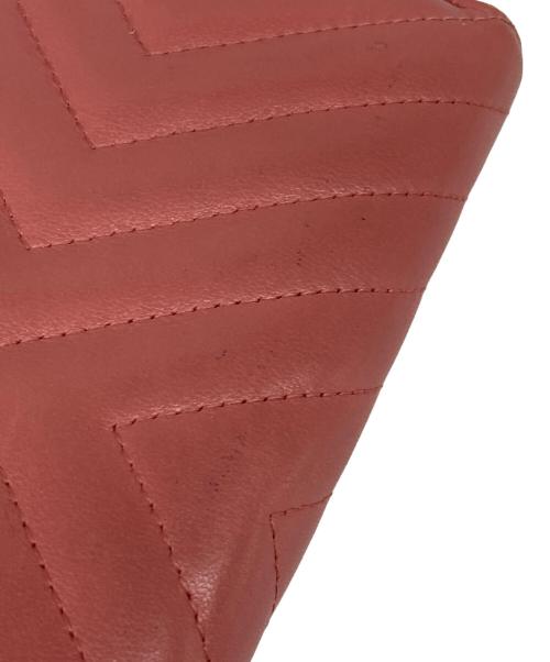 CHANEL（シャネル）CHANEL (シャネル) シェブロン Vステッチココマークウォレット ピンクの古着・服飾アイテム