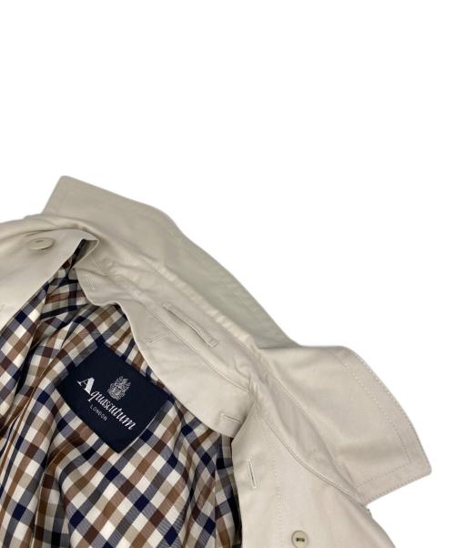 Aquascutum（アクアスキュータム）Aquascutum (アクアスキュータム) 取外ライナー付き ベーシック ダブル トレンチコート ブルー サイズ:8の古着・服飾アイテム