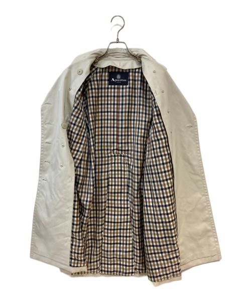Aquascutum（アクアスキュータム）Aquascutum (アクアスキュータム) 取外ライナー付き ベーシック ダブル トレンチコート ブルー サイズ:8の古着・服飾アイテム