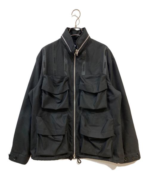 GROUND Y（グラウンドワイ）GROUND Y (グラウンドワイ) T/W Gabardine Hidden Hood Blouson ブラック サイズ:3の古着・服飾アイテム