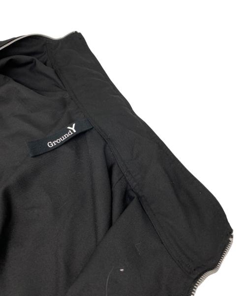 GROUND Y（グラウンドワイ）GROUND Y (グラウンドワイ) T/W Gabardine Hidden Hood Blouson ブラック サイズ:3の古着・服飾アイテム