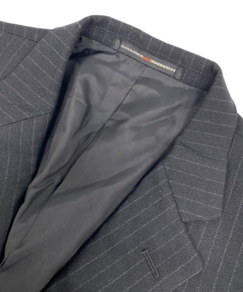 GAULTIER HOMME OBIET（ゴルチェオムオブジェ）GAULTIER HOMME OBIET (ゴルチェオムオブジェ) ストライプテーラードジャケット ブラック サイズ:50Mの古着・服飾アイテム