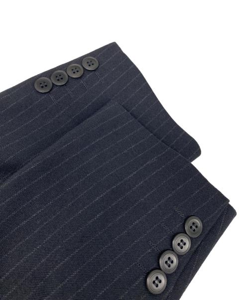 GAULTIER HOMME OBIET（ゴルチェオムオブジェ）GAULTIER HOMME OBIET (ゴルチェオムオブジェ) ストライプテーラードジャケット ブラック サイズ:50Mの古着・服飾アイテム