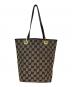 GUCCI（グッチ）の古着「GGキャンバス バケツ型ミニトートバッグ」｜ベージュ×ネイビー