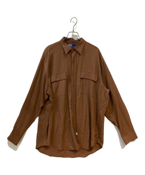 RALPH LAUREN（ラルフローレン）RALPH LAUREN (ラルフローレン) レーヨンシャツ ブラウン サイズ:Lの古着・服飾アイテム