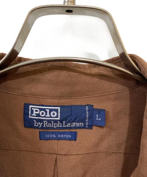 RALPH LAUREN（ラルフローレン）RALPH LAUREN (ラルフローレン) レーヨンシャツ ブラウン サイズ:Lの古着・服飾アイテム