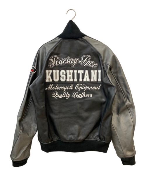 KUSHITANI（クシタニ）KUSHITANI (クシタニ) ワッペン刺繍 モーターサイクルジャケット ブラック サイズ:LLの古着・服飾アイテム