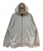 stussyステューシー）の古着「90s 裏地サーマルジップパーカー」｜グレー
