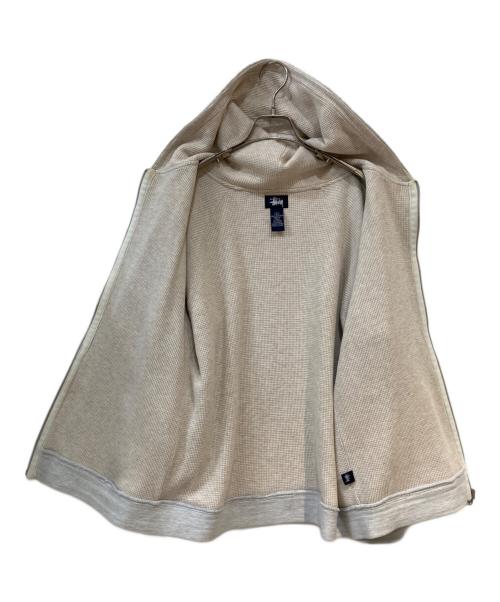 stussy（ステューシー）stussy (ステューシー) 90s 裏地サーマルジップパーカー グレー サイズ:Lの古着・服飾アイテム