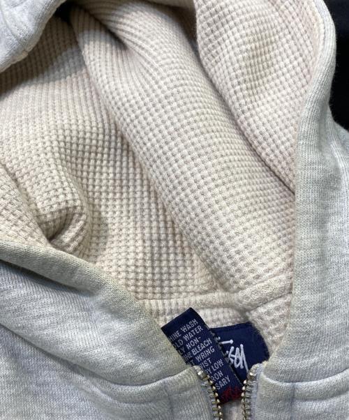 stussy（ステューシー）stussy (ステューシー) 90s 裏地サーマルジップパーカー グレー サイズ:Lの古着・服飾アイテム