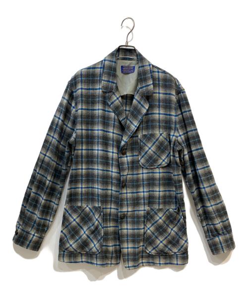 PENDLETON（ペンドルトン）PENDLETON (ペンドルトン) ウールチェック3Bジャケット グレー サイズ:Mの古着・服飾アイテム