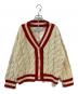 Oldderby Knitwear（オールドダービーニットウェア）の古着「Big Cable Vee Cardigan」｜アイボリー