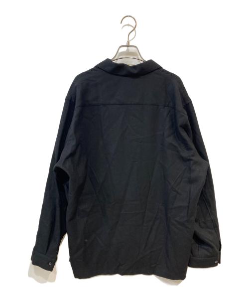 STILL BY HAND（スティルバイハンド）STILL BY HAND (スティルバイハンド) ウール オープンカラーシャツ ブラック サイズ:46の古着・服飾アイテム