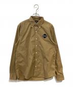 F.C.R.B.エフシーレアルブリストル）の古着「COOLMAX EMBLEM B.D SHIRT」｜ベージュ