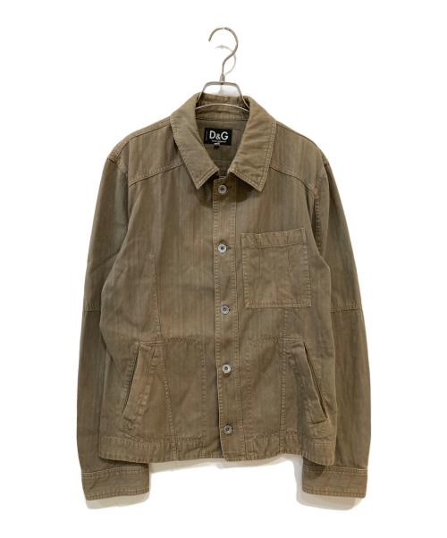 DOLCE & GABBANA（ドルチェ＆ガッバーナ）DOLCE & GABBANA (ドルチェ＆ガッバーナ) メタルボタン シャツジャケット オリーブ サイズ: 32/46の古着・服飾アイテム