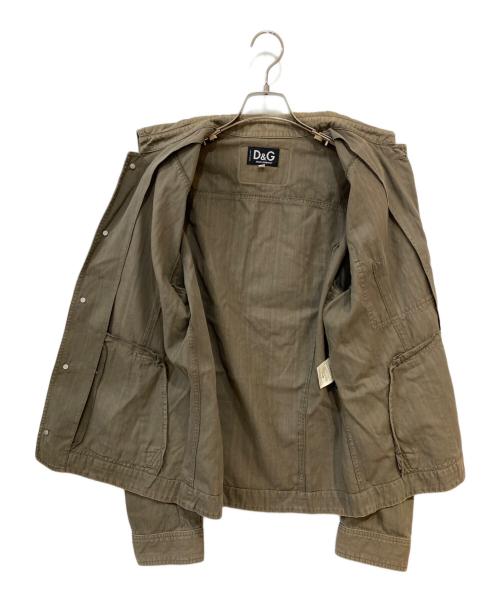 DOLCE & GABBANA（ドルチェ＆ガッバーナ）DOLCE & GABBANA (ドルチェ＆ガッバーナ) メタルボタン シャツジャケット オリーブ サイズ: 32/46の古着・服飾アイテム